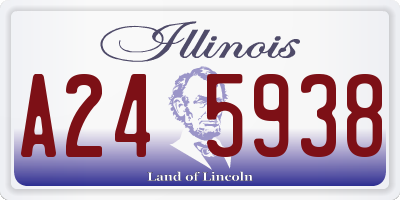 IL license plate A245938