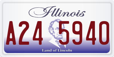 IL license plate A245940