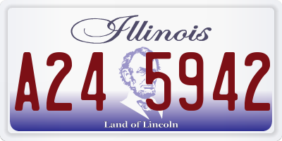 IL license plate A245942