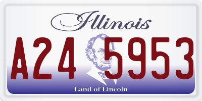 IL license plate A245953