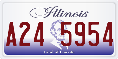 IL license plate A245954