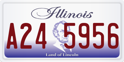 IL license plate A245956