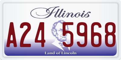 IL license plate A245968