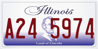 IL license plate A245974