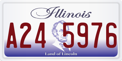 IL license plate A245976