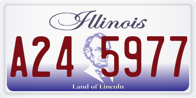 IL license plate A245977