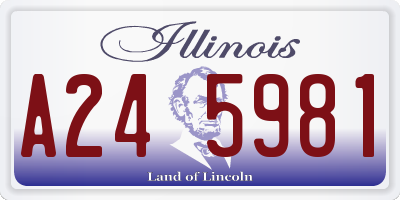 IL license plate A245981