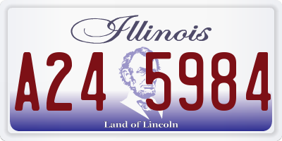 IL license plate A245984
