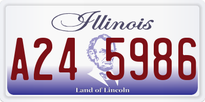 IL license plate A245986