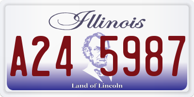 IL license plate A245987