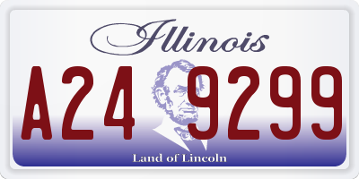 IL license plate A249299