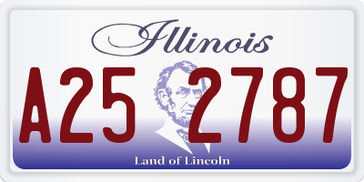 IL license plate A252787