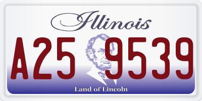 IL license plate A259539