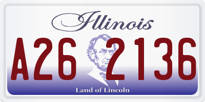 IL license plate A262136