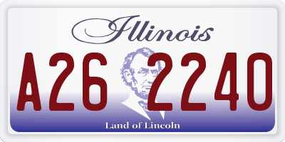 IL license plate A262240