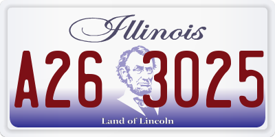 IL license plate A263025