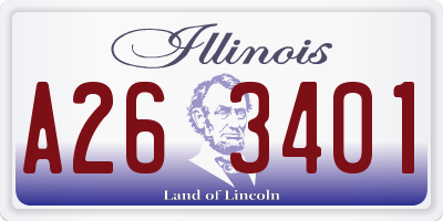 IL license plate A263401