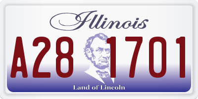 IL license plate A281701