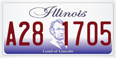 IL license plate A281705