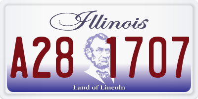 IL license plate A281707