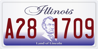 IL license plate A281709