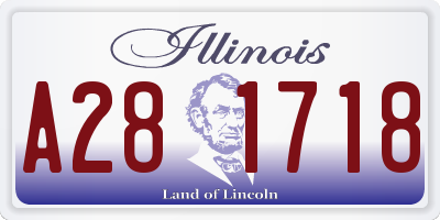 IL license plate A281718