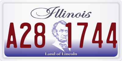 IL license plate A281744
