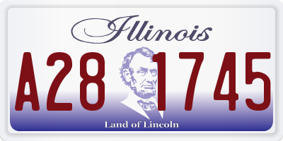 IL license plate A281745