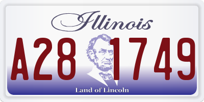 IL license plate A281749