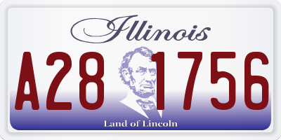 IL license plate A281756