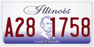IL license plate A281758