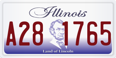 IL license plate A281765