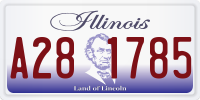 IL license plate A281785
