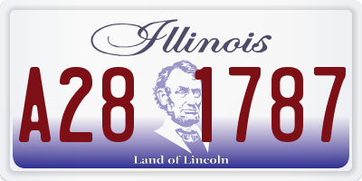 IL license plate A281787