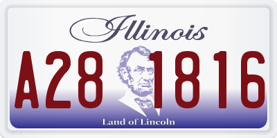 IL license plate A281816
