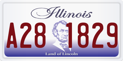 IL license plate A281829