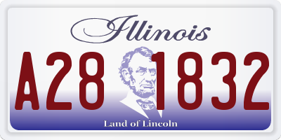 IL license plate A281832