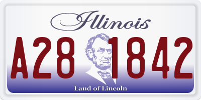 IL license plate A281842
