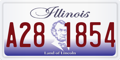 IL license plate A281854