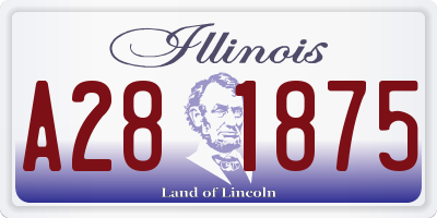 IL license plate A281875