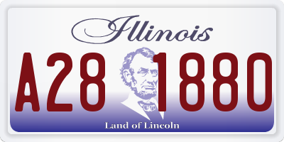 IL license plate A281880