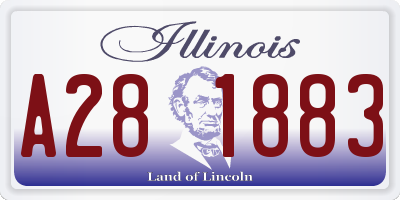 IL license plate A281883