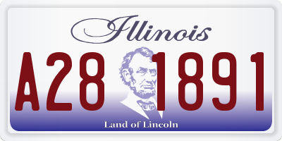 IL license plate A281891