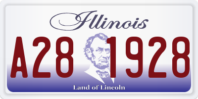 IL license plate A281928