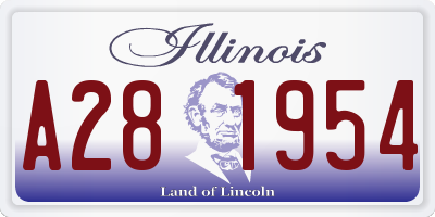IL license plate A281954