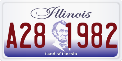 IL license plate A281982