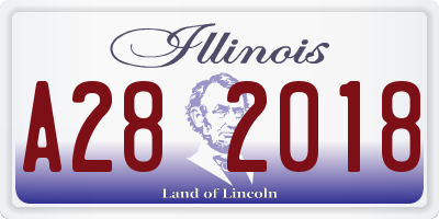IL license plate A282018