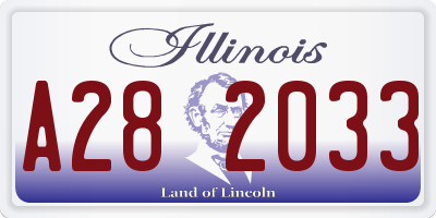 IL license plate A282033
