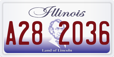 IL license plate A282036
