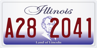 IL license plate A282041